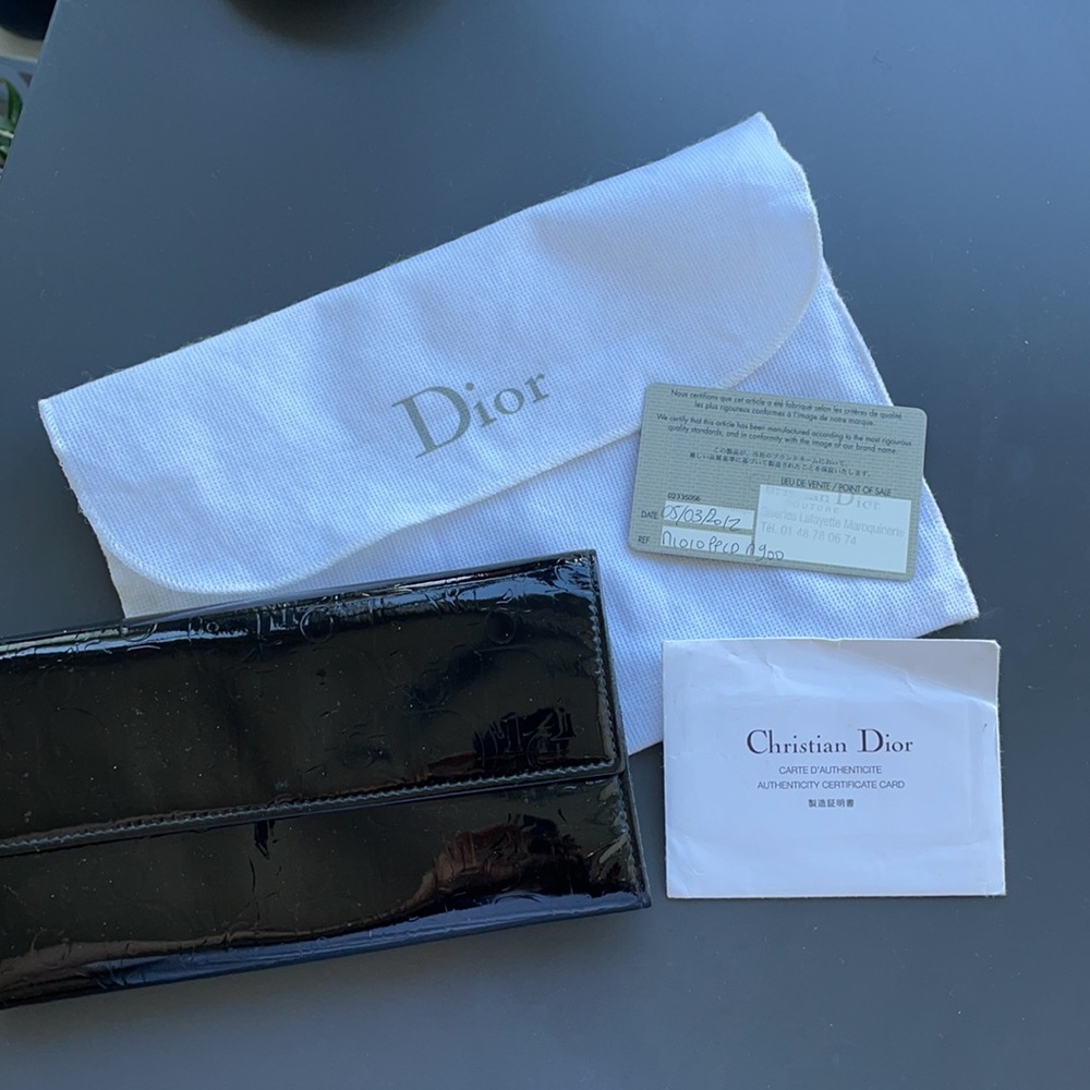 Christian Dior Patent Leather Wallet